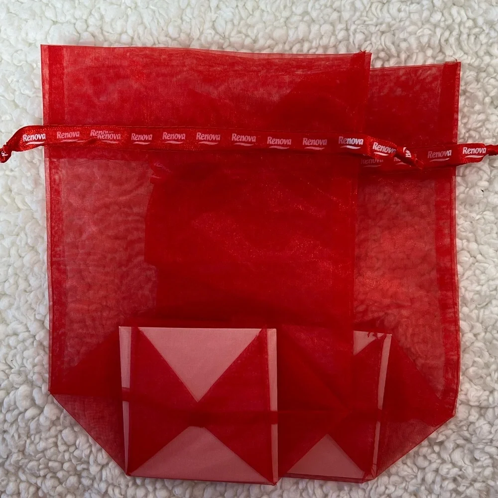 Renova Sheer Organza Drawstring Gift Bags - 2 Each Red, Lime, Black, Orange